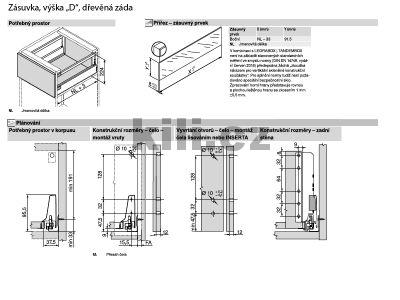 Kompletn� z�suvka TANDEMBOX Antaro b�l� "D" 400 mm 30 kg s tlumen�m