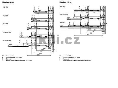 Kompletn� vnit�n� z�suvka LEGRABOX free b�l� "C" s relingem 600 mm 40 kg s tlumen�m