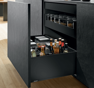 V�ce informac� o v�robku Kompletn� z�suvka LEGRABOX �ern� "F" 500 mm 40 kg s tlumen�m