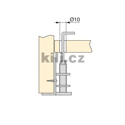 Stabiliza�n� vzp�ra M10 O23 s krytem a dr��kem, zinek b�l�