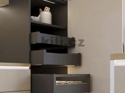 Kompletn� z�suvka PROTONE antracit 131 mm 350 mm, 30 kg