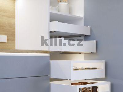 Kompletn� z�suvka PROTONE b�l� 131 mm 500 mm, 30 kg