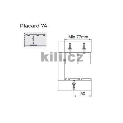 Mont�n� klip PLACARD 74, �ern� plast