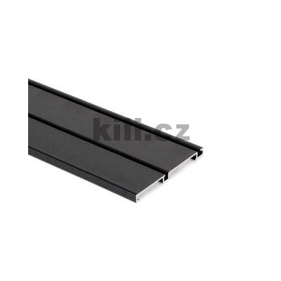 Doln� vod�c� profil PLACARD 74, dvojit�, mont� na klipy, �ern� 3900 mm