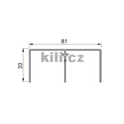 Horn� vod�c� profil PLACARD - n�zk�, hlin�k p��rodn�, 2350 mm