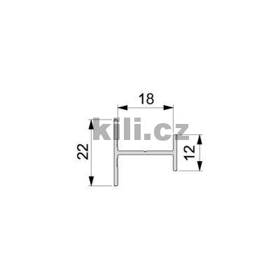 D�lic� profil H-18 PLACARD 74 hlin�k �ern�, 2350 mm