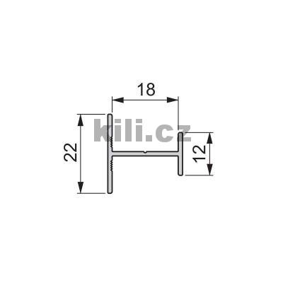 D�lic� profil H-18 PLACARD hlin�k p��rodn�, 2350 mm