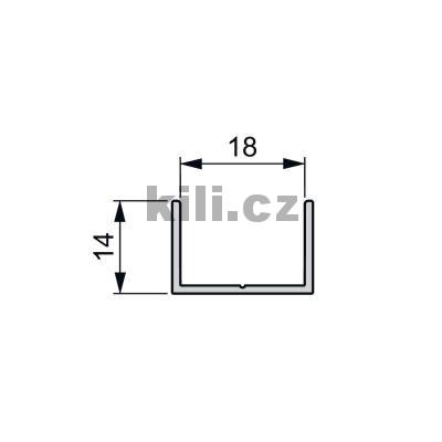 Ukon�ovac� profil U-18 PLACARD hlin�k p��rodn�, 2350 mm