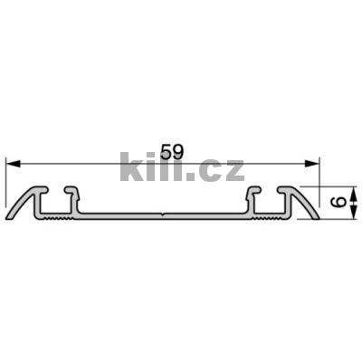 Placard doln� kolejnice 3,9 m Alu