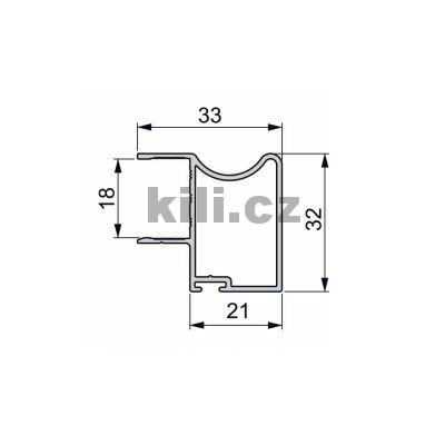 Placard 81 �chytov� profil WAVE 18 , hlin�k p��rodn�, 2500 mm