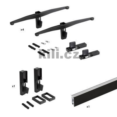 V�ce informac� o v�robku Sada podp�r ZERO Kit pro d�ev�n� police a z�v�snou li�tu, hlin�k, �ern�, plast