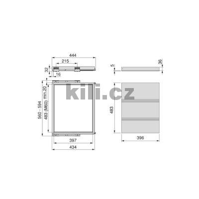 V�suvn� organiz�r na dopl�ky HACK, �ern� epoxid, �ed�, 2005029401