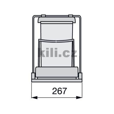 Odpadkov� ko� 2x14l �ed�