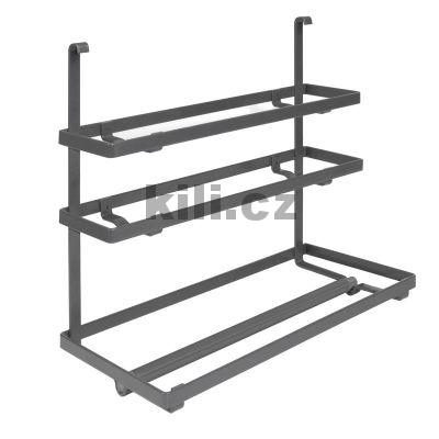 V�ce informac� o v�robku Z�v�sn� dr��k na role t��stup�ov� Titane, ocel, antracitov� �ed�