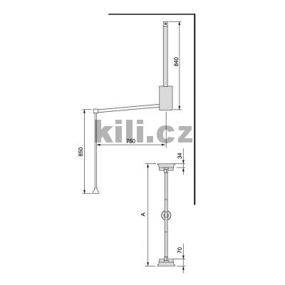 Dvoustrann� sklopn� �atn� ty� HANG moka 450 mm - 600 mm