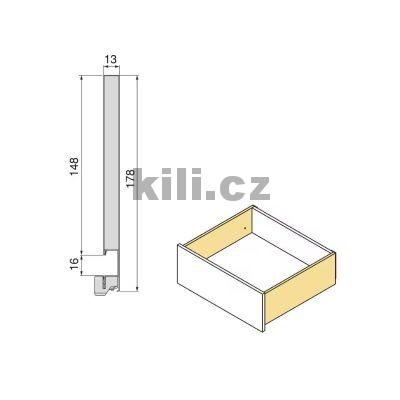 Kompletn� z�suvka VERTEX 3D s tlumen�m, b�l�, 3101018201