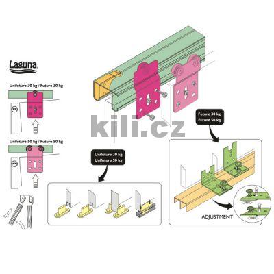 Unifuture sada kov�n� 2224 pro 2 k��dla, 50kg