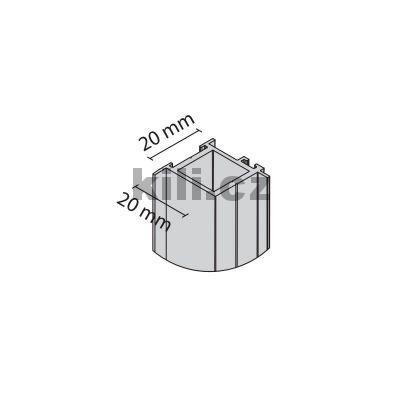 Li�ta FRAMELESS Al p��rodn� 899130 svisl� ukon�ovac�