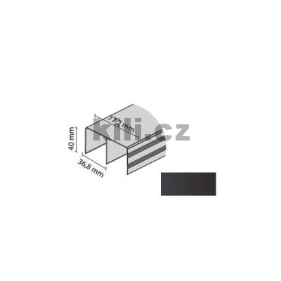 V�ce informac� o v�robku Profil Solid horn� �ern� industrial 2m dvojit� vod�c�