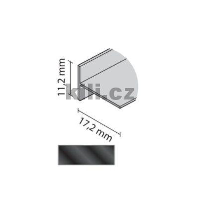 V�ce informac� o v�robku Profil T - 18 �ern� lesk 3m d�lic�