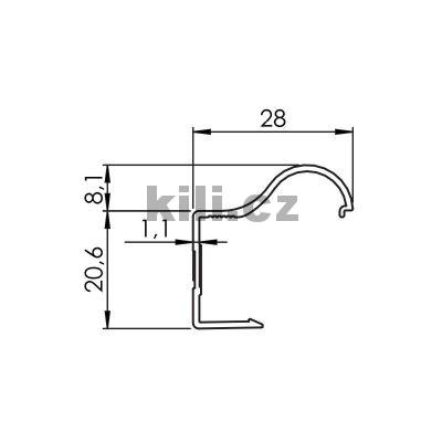 Profil Omega �ampa�, 18mm 8864