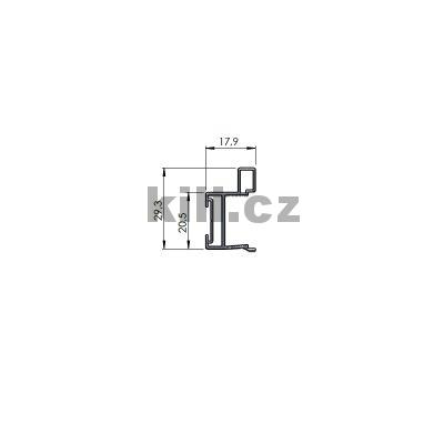 Profil Modern Wide Al p��rodn�, 18mm 8730 s �irokou dr�kou - 5,4m