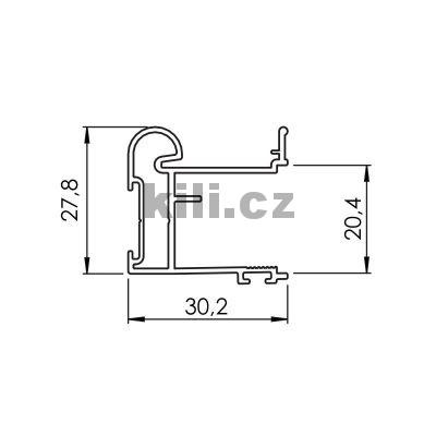 Profil Rama Wide b�l� lesk, 4,16,18mm 8921 s �irokou dr�kou