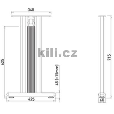 Stolov� konstrukce TEMPO T 400 �ed� ral 9006