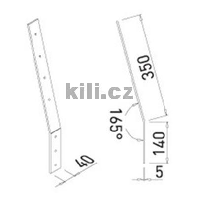 Dr��k �ela postele SILK �ed� ral 9006