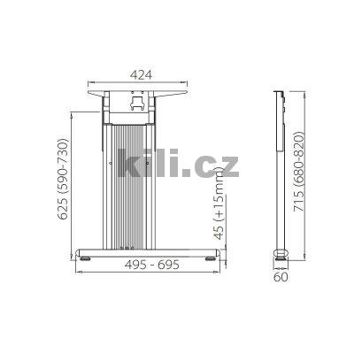 Stolov� konstrukce COMO C 700 HV staviteln� �ed� ral 9006