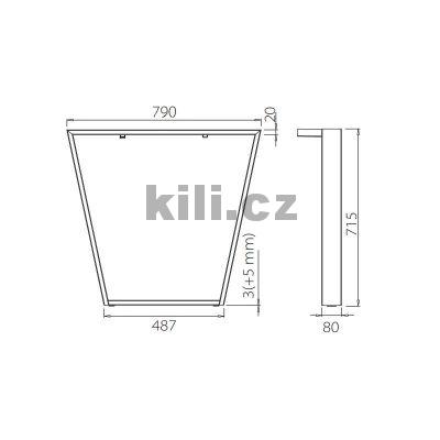 Stolov� noha U-LEG �ed� RAL 9006