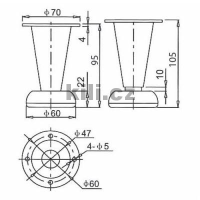 No�ka Calice k�nick� 100 mm s rektifikac� nikl mat