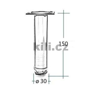 No�ka Kloe kulat� 30 x 150 mm nikl mat