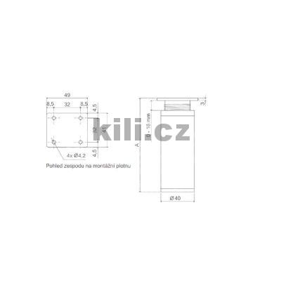 No�ka Twin ALU kulat� 40 x 60 mm s rektifikac� hlin�k