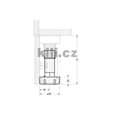 CAMAR 470 no�ka soklov� �ern� 100mm