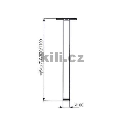 Stolov� noha ocel brou�en� lakovan�