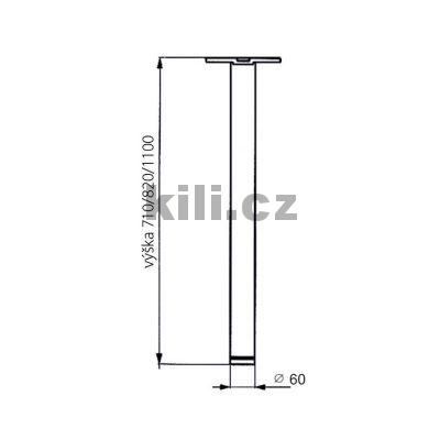 Stolov� noha KILI CHILLI �ern� mat