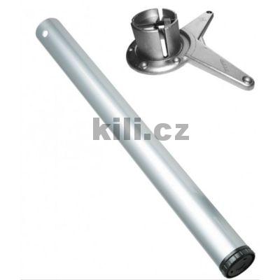 Stolov� noha LEVEL kulat� 60 x 1100 mm, �ed� RAL 9006