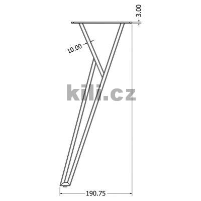 Stolov� noha TOKYO COFFEE, �ern� perli�ka RAL 9005
