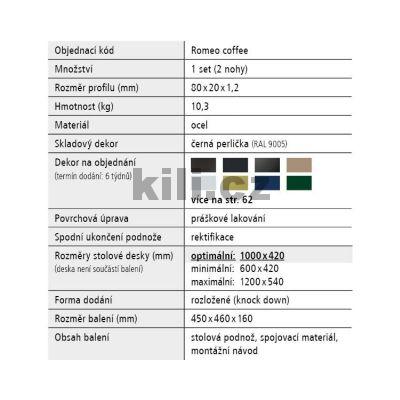 Stolov� podno� ROMEO COFFEE, antracit RAL 7016