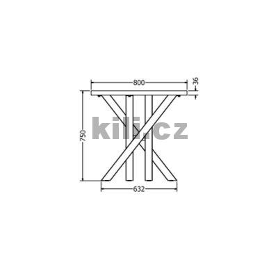 Stolov� podno� DAKOTA 150, �ern� perli�ka RAL 9005