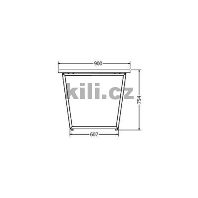 Stolov� podno� CLEOPATRA, �ern� perli�ka RAL 9005