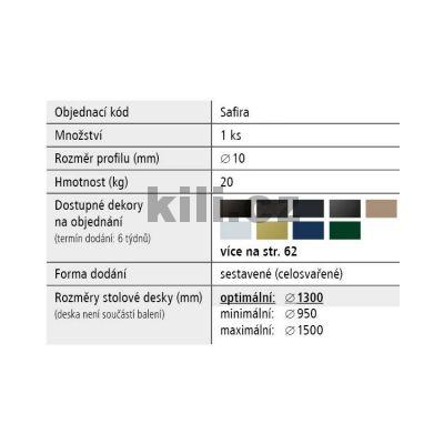 Stolov� podno� SAFIRA, �ern� perli�ka RAL 9005