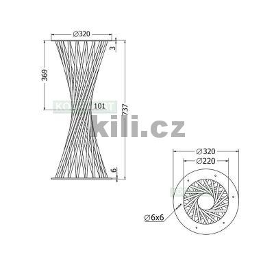 Stolov� podno� FELICIA CONSOLE, mechov� zelen� RAL 6005