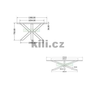 Stolov� podno� OMEGA, �ern� perli�ka RAL 9005