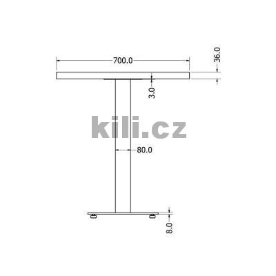 Centr�ln� podno� HORECA 370, �ern� perli�ka RAL 9005