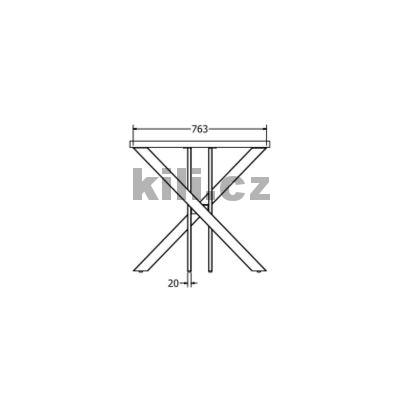 Stolov� podno� TORINO, �ern� perli�ka RAL 9005