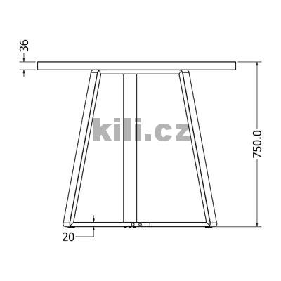 Stolov� podno� CALIPSO 90, litina perli�ka