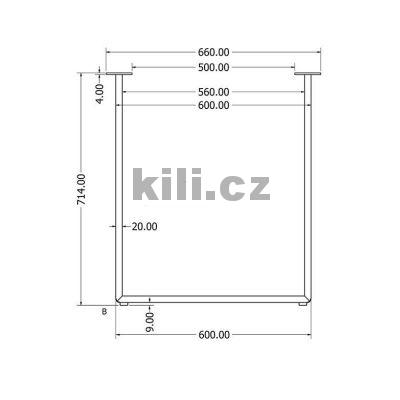 Stolov� podno� HANA, �ern� perli�ka RAL 9005