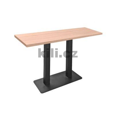 Stolov� podno� Horeca Double, �ern� perli�ka RAL 9005